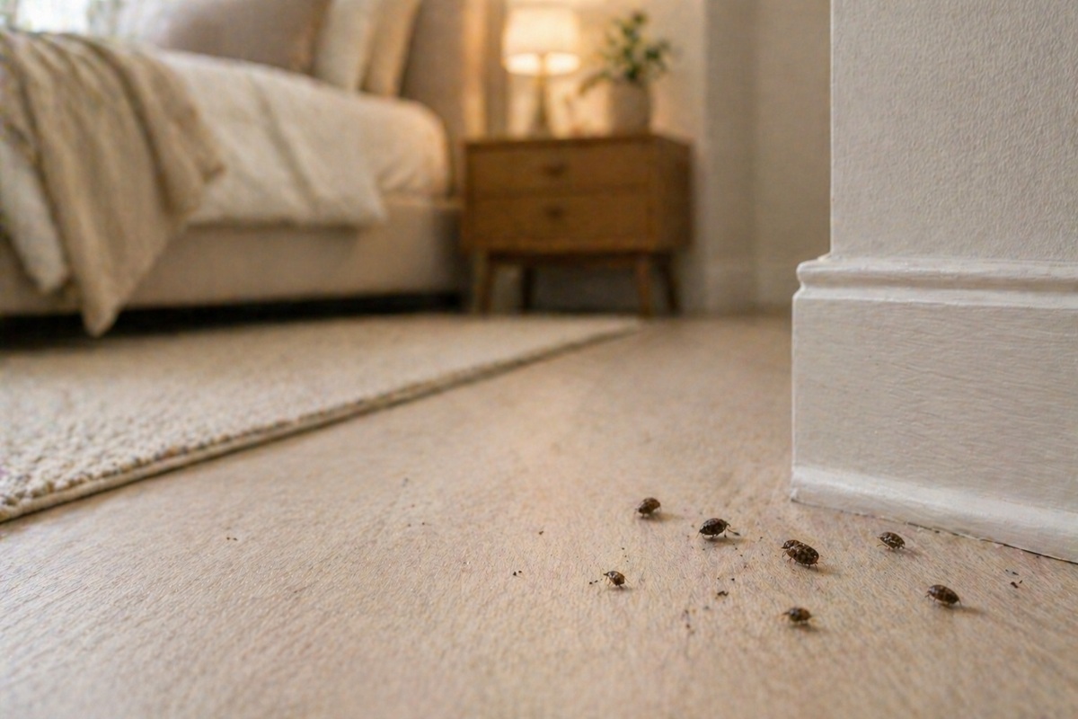 kleine beestjes in slaapkamer