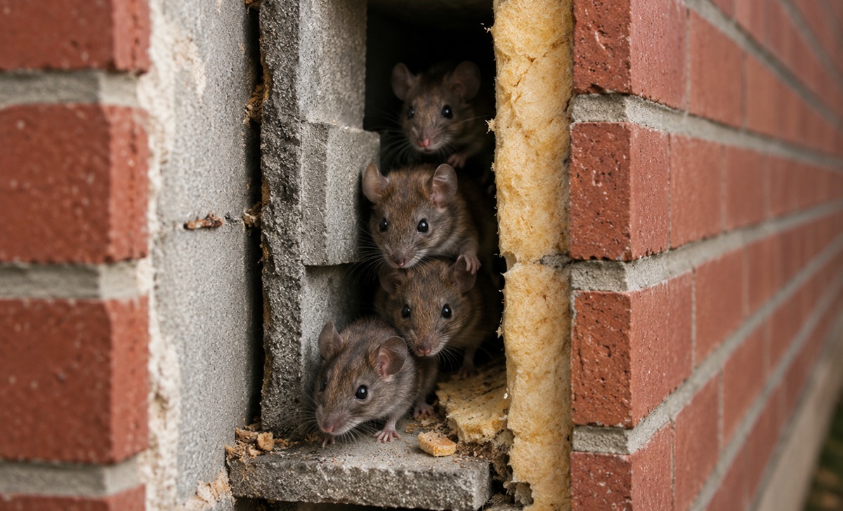 Muizen in de spouwmuur Muizen in de spouwmuur