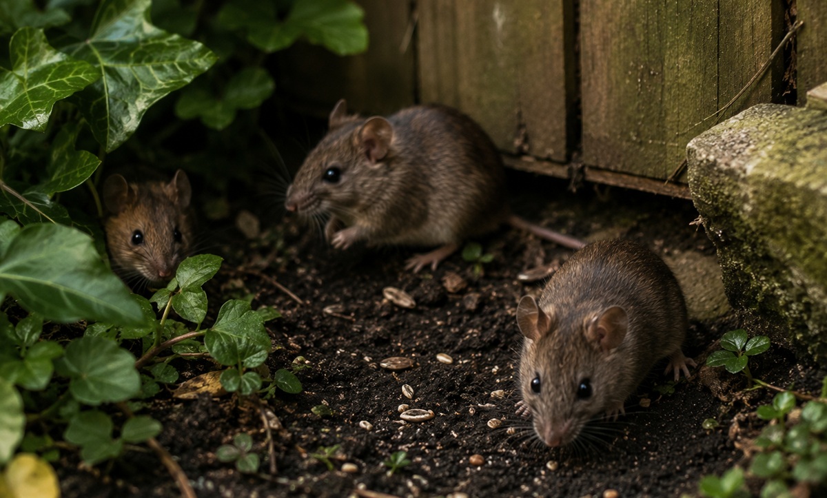Muizen in de tuin